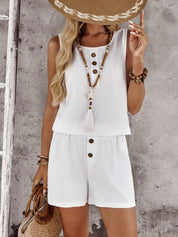 Conjunto Feminino de 2 peças Camiseta e Shorts - Camille