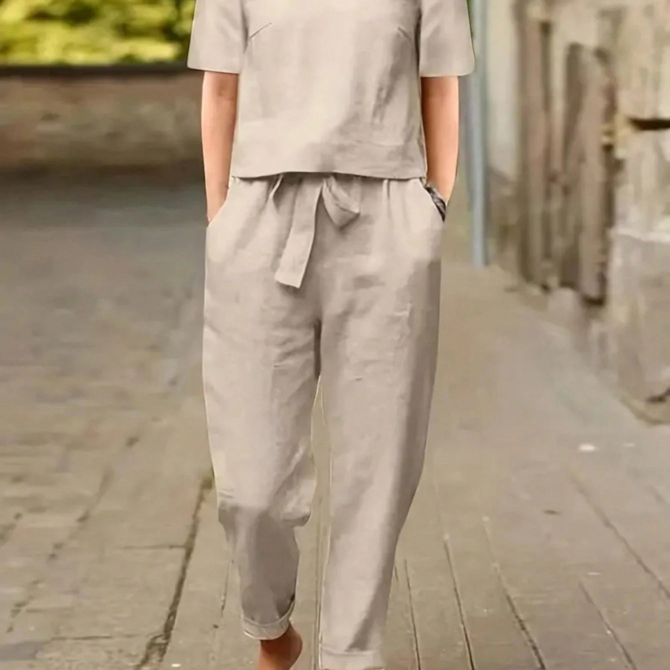 Conjunto Feminino de 2 peças com Camisa e Calça - Amelia