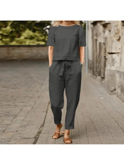 Conjunto Feminino de 2 peças com Camisa e Calça - Amelia