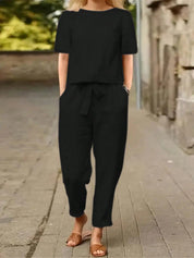 Conjunto Feminino de 2 peças com Camisa e Calça - Amelia