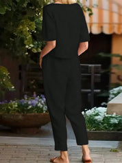 Conjunto Feminino de 2 peças com Camisa e Calça - Amelia