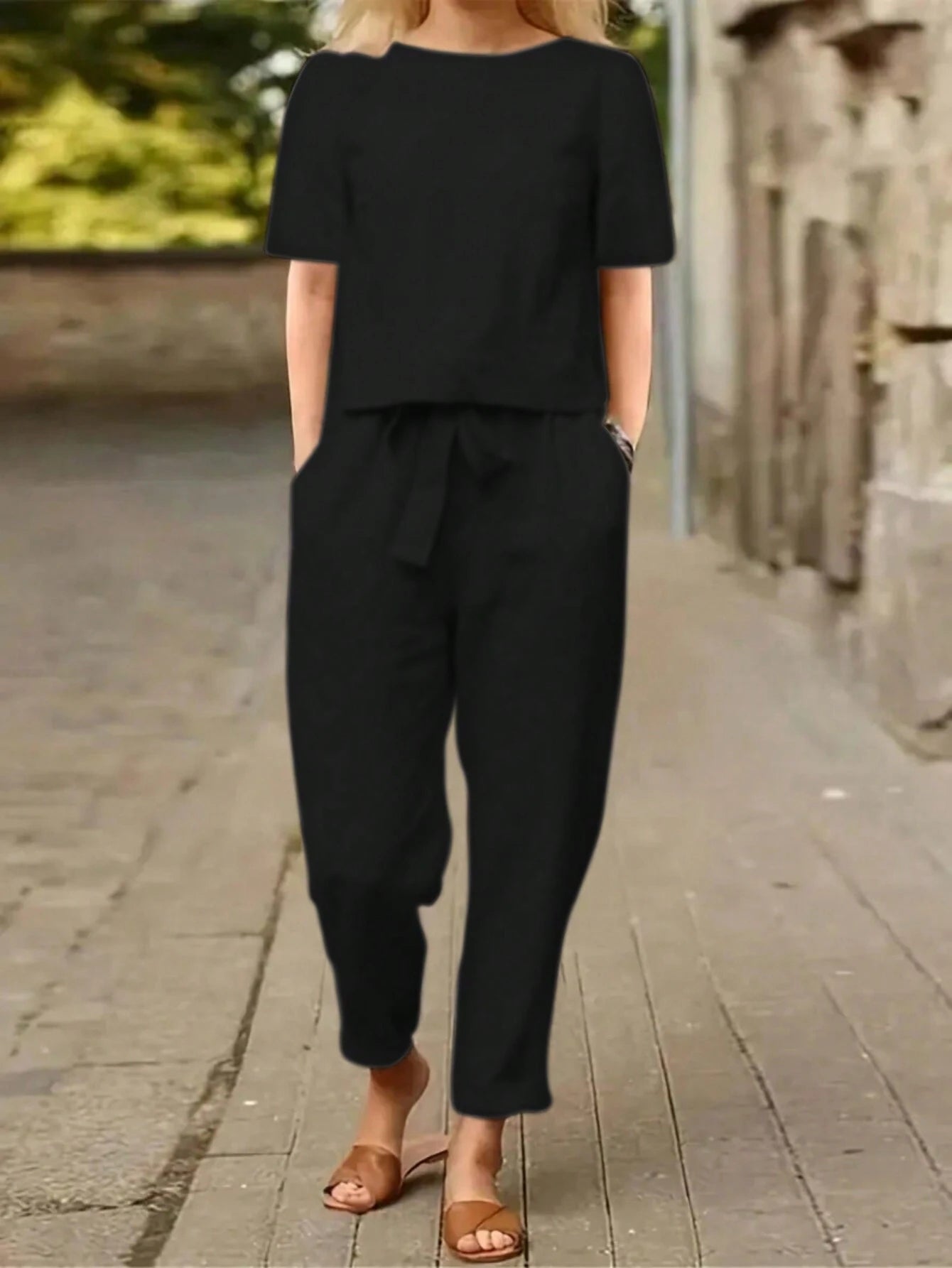 Conjunto Feminino de 2 peças com Camisa e Calça - Amelia