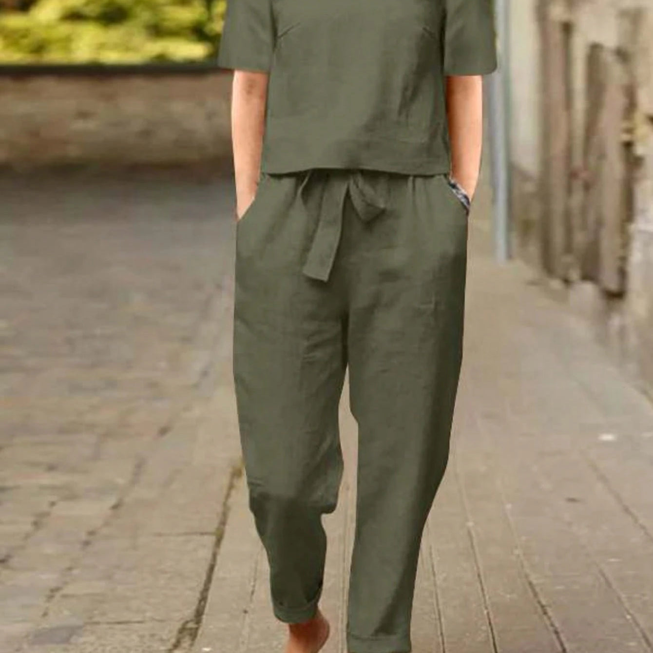 Conjunto Feminino de 2 peças com Camisa e Calça - Amelia