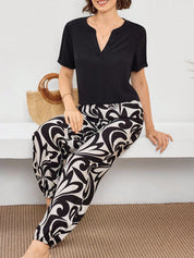 Conjunto Feminino de Duas Peças Blusa e Calça - Geyza