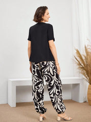 Conjunto Feminino de Duas Peças Blusa e Calça - Geyza