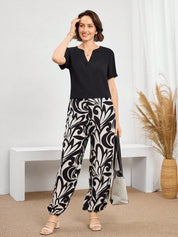 Conjunto Feminino de Duas Peças Blusa e Calça - Geyza
