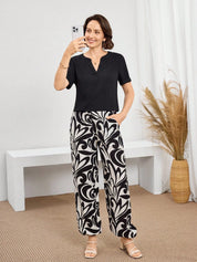 Conjunto Feminino de Duas Peças Blusa e Calça - Geyza