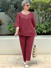Conjunto feminino casual plus size Angelina