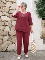 Conjunto feminino casual plus size Angelina