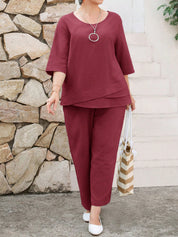 Conjunto feminino casual plus size Angelina