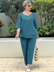 Conjunto feminino casual plus size Angelina