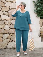 Conjunto feminino casual plus size Angelina