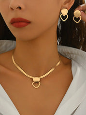 Conjunto de Joias Feminina Minimalista com Colar e Brincos - Emanuele