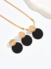 Conjunto de Joias Feminina Minimalista com Colar e Brincos - Emanuele