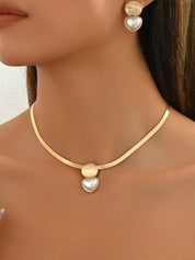 Conjunto de Joias de 3 Peças Feminino de Colar + Brincos - Francine