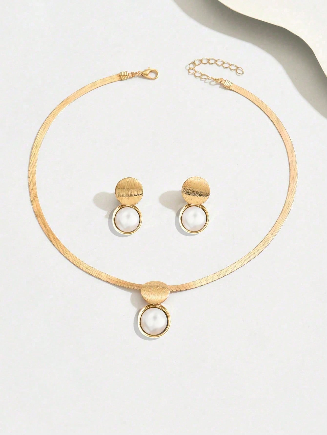 Conjunto de Joias de 3 Peças Feminino de Colar + Brincos - Francine