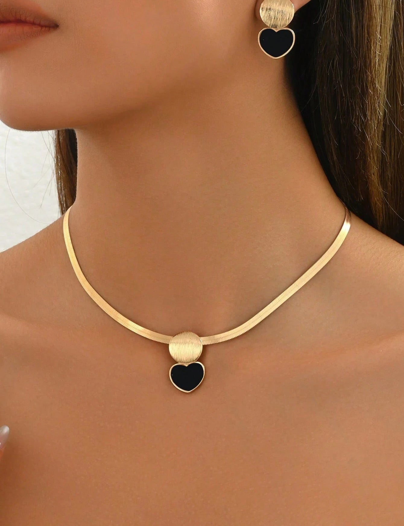 Conjunto de Joias de 3 Peças Feminino de Colar + Brincos - Francine
