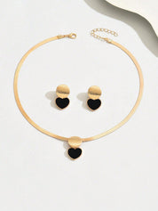 Conjunto de Joias de 3 Peças Feminino de Colar + Brincos - Francine