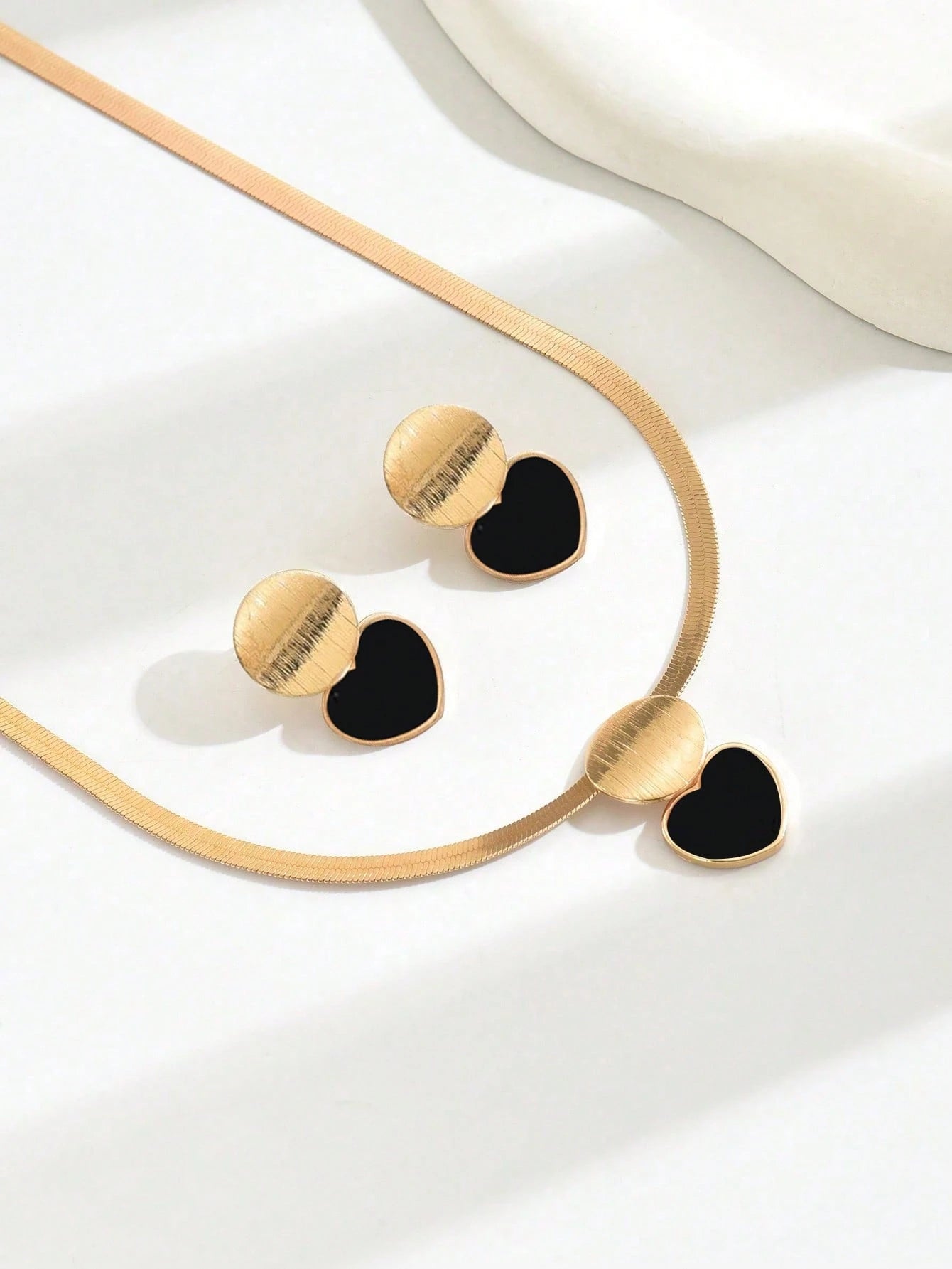 Conjunto de Joias de 3 Peças Feminino de Colar + Brincos - Francine