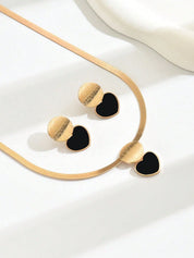 Conjunto de Joias de 3 Peças Feminino de Colar + Brincos - Francine
