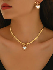 Conjunto de Joias de 3 Peças Feminino de Colar + Brincos - Francine