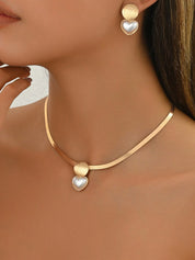 Conjunto de Joias de 3 Peças Feminino de Colar + Brincos - Francine