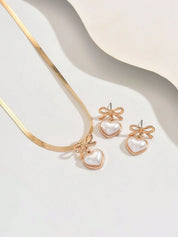 Conjunto de Joias de 3 Peças Feminino de Colar + Brincos - Francine