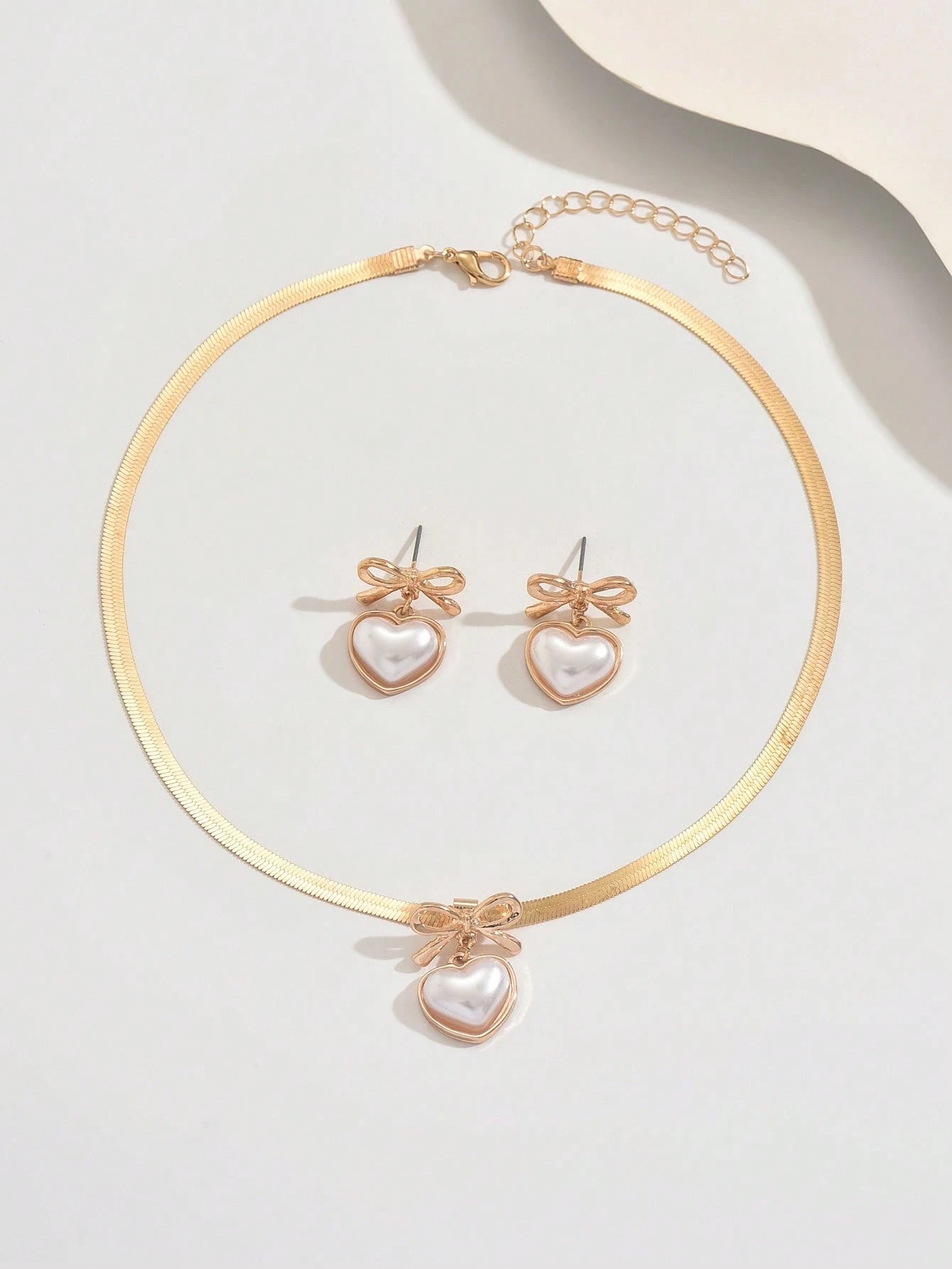 Conjunto de Joias de 3 Peças Feminino de Colar + Brincos - Francine