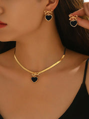 Conjunto de Joias de 3 Peças Feminino de Colar + Brincos - Francine