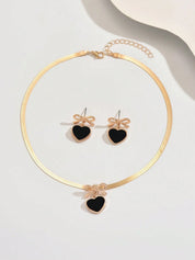 Conjunto de Joias de 3 Peças Feminino de Colar + Brincos - Francine