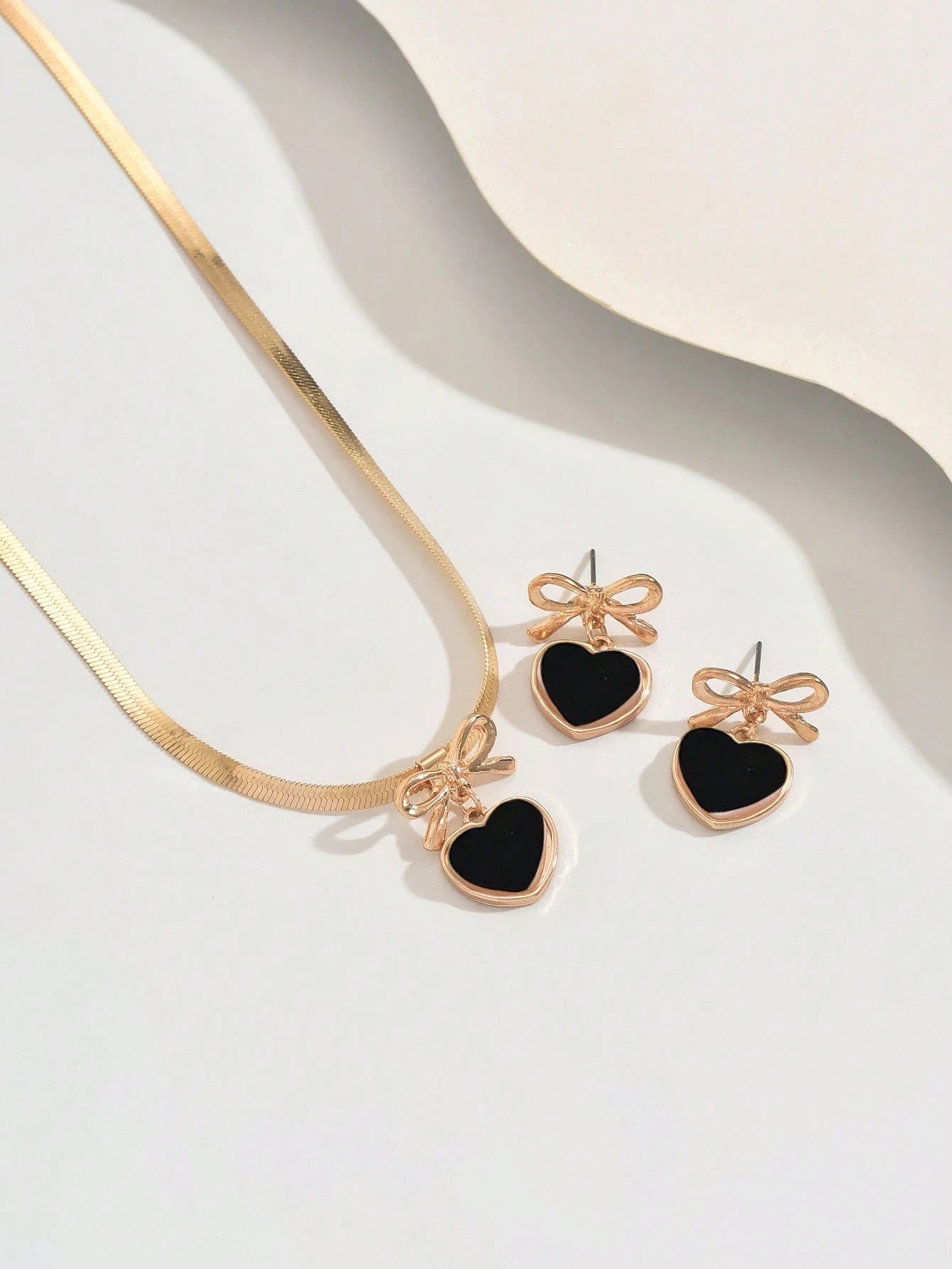 Conjunto de Joias de 3 Peças Feminino de Colar + Brincos - Francine