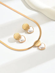 Conjunto de Joias de 3 Peças Feminino de Colar + Brincos - Francine
