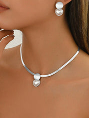 Conjunto de Joias de 3 Peças Feminino de Colar + Brincos - Francine