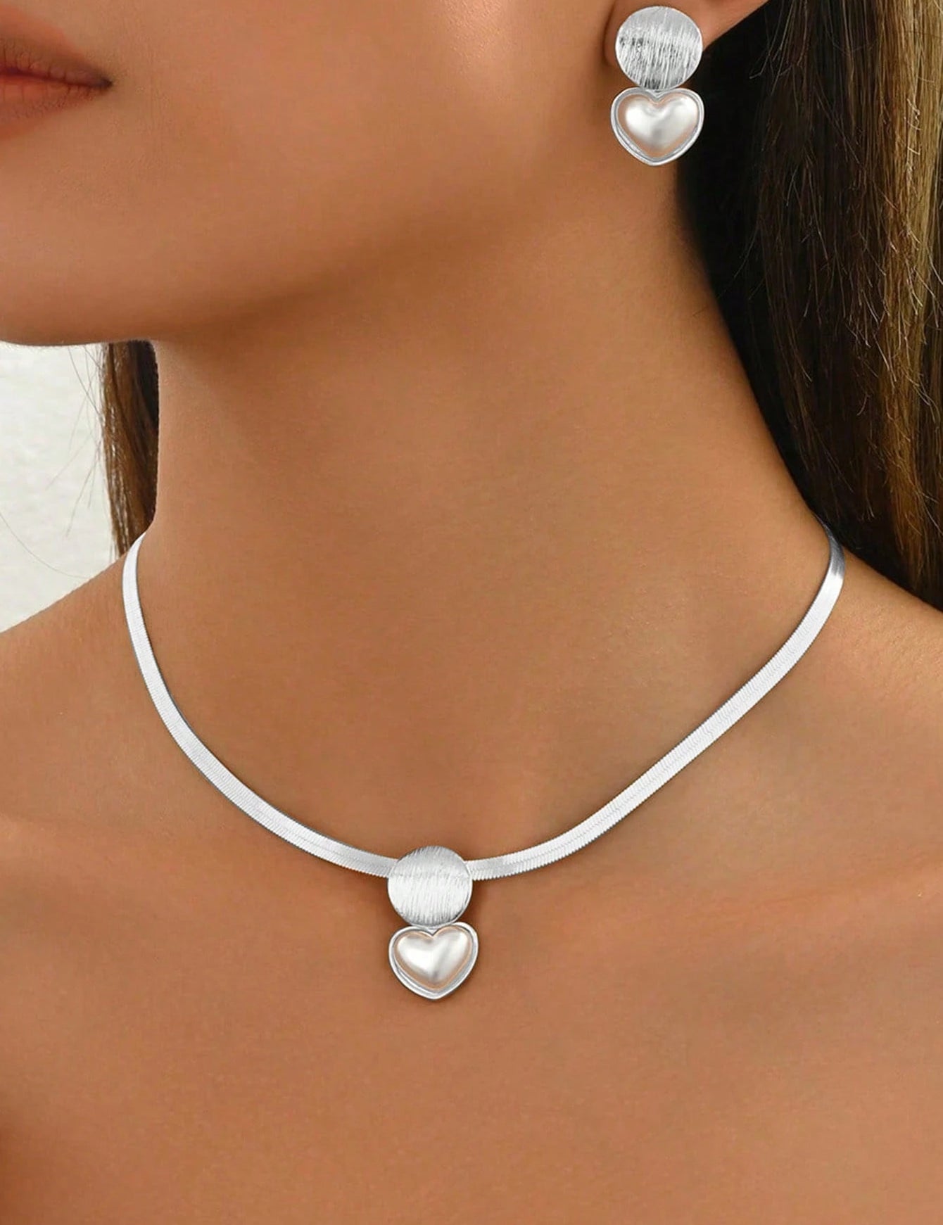 Conjunto de Joias de 3 Peças Feminino de Colar + Brincos - Francine