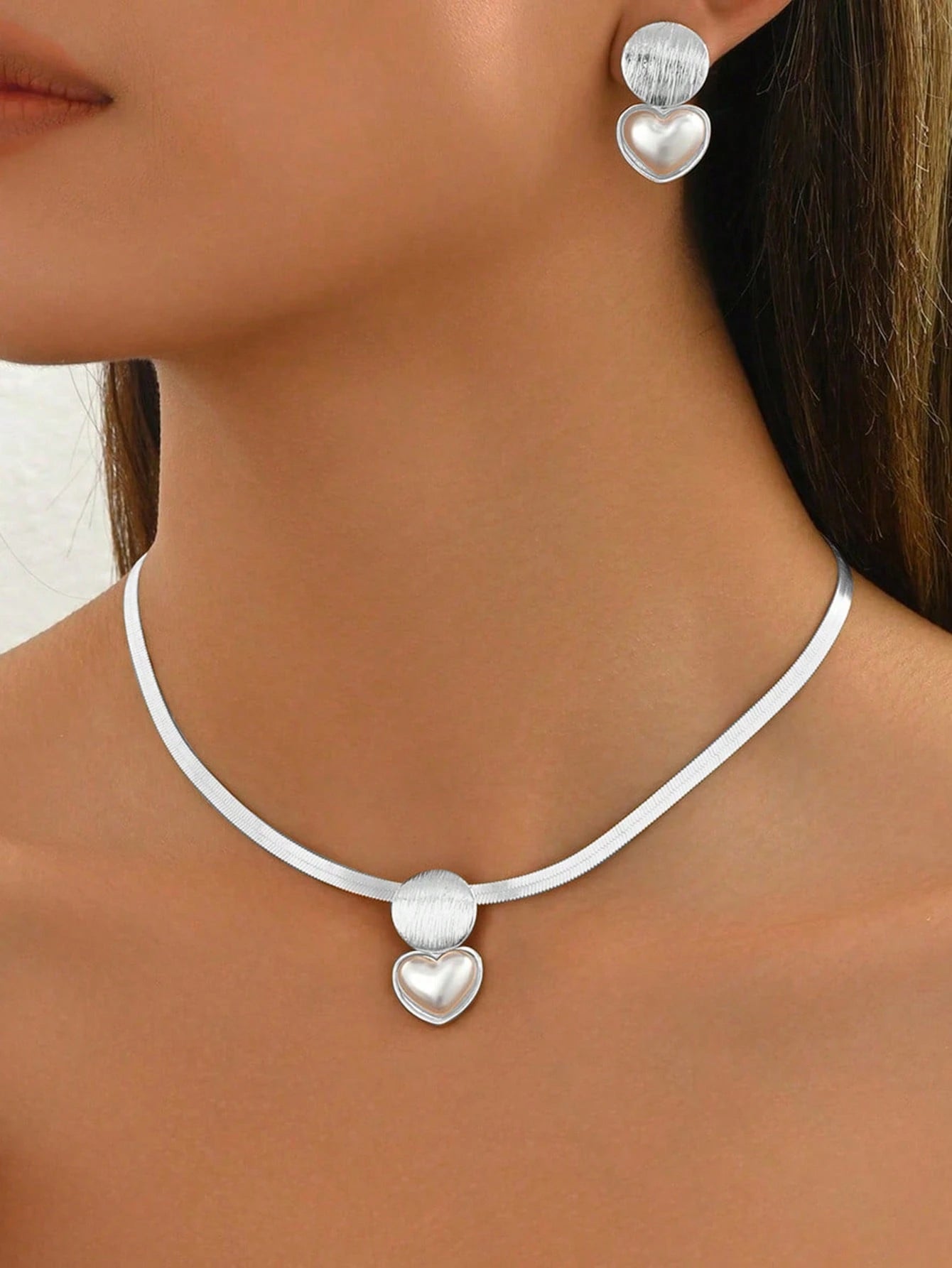 Conjunto de Joias de 3 Peças Feminino de Colar + Brincos - Francine