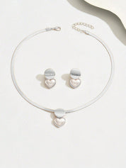 Conjunto de Joias de 3 Peças Feminino de Colar + Brincos - Francine
