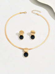 Conjunto de Joias de 3 Peças Feminino de Colar + Brincos - Francine