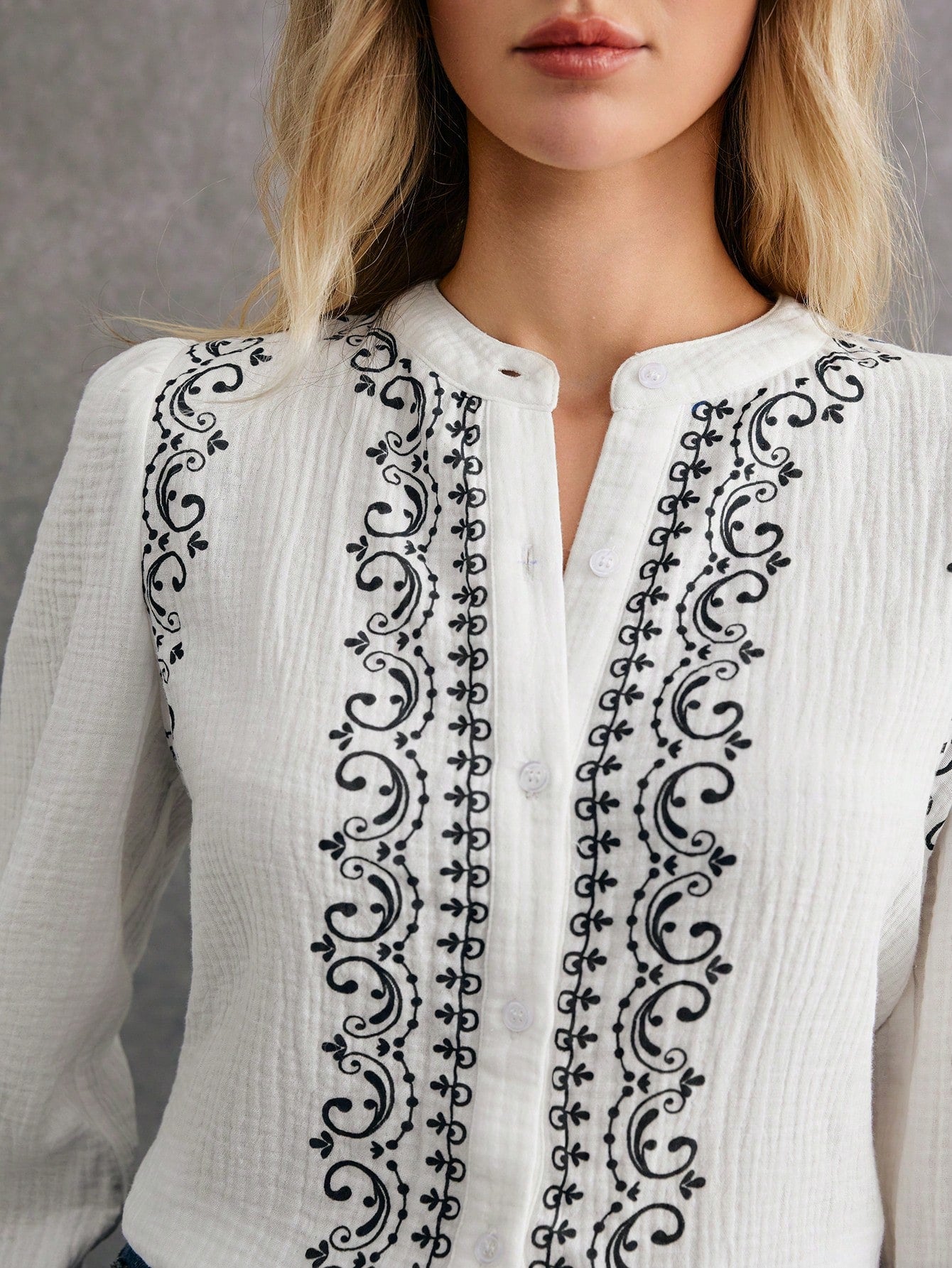 Camisa feminina de algodão Geórgia