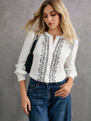 Camisa feminina de algodão Geórgia