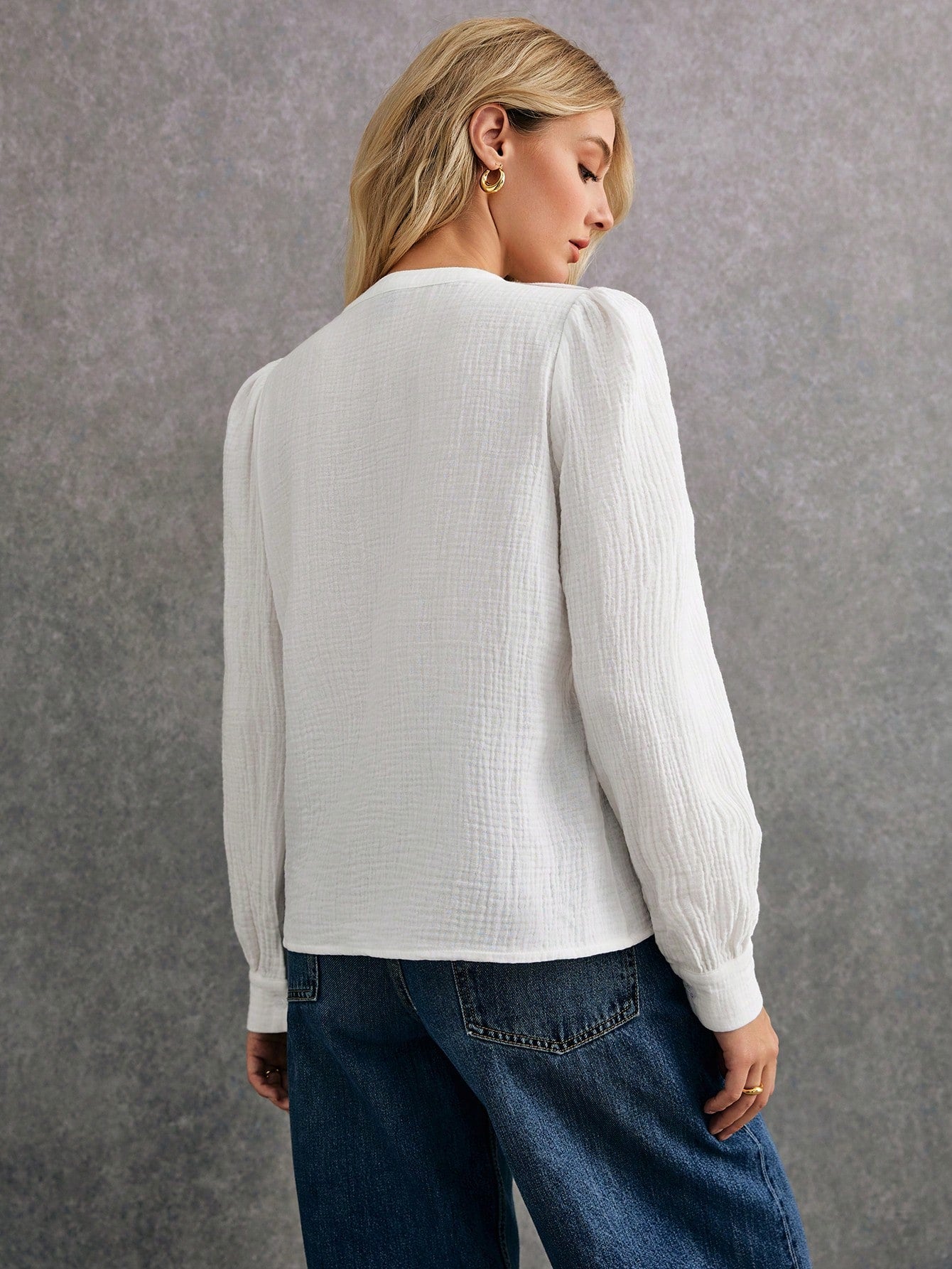 Camisa feminina de algodão Geórgia