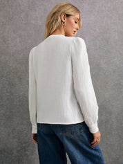 Camisa feminina de algodão Geórgia