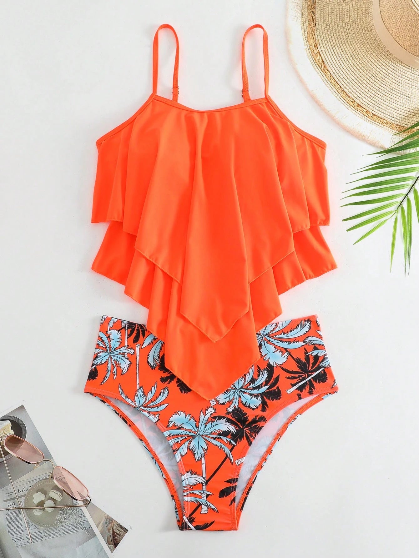 Tankini Feminino Com Babados Cristal.