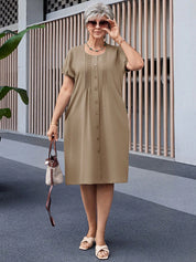 Vestido Feminino pregueado plus size Isadora