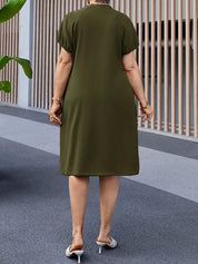 Vestido Feminino pregueado plus size Isadora