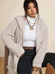 Jaqueta Feminina Reversível com Capuz  Plus Size Paola.