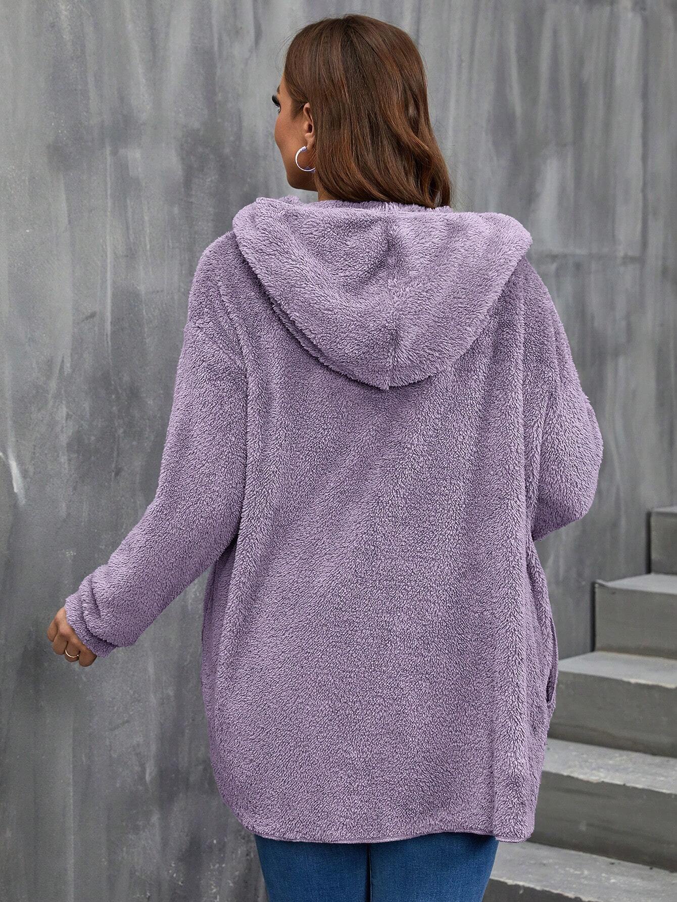 Jaqueta Feminina Reversível com Capuz  Plus Size Paola.