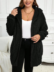Jaqueta Feminina Reversível com Capuz  Plus Size Paola.