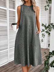 Vestido Feminino Sem Manga Emily.