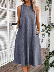 Vestido Feminino Sem Manga Emily.