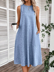 Vestido Feminino Sem Manga Emily.
